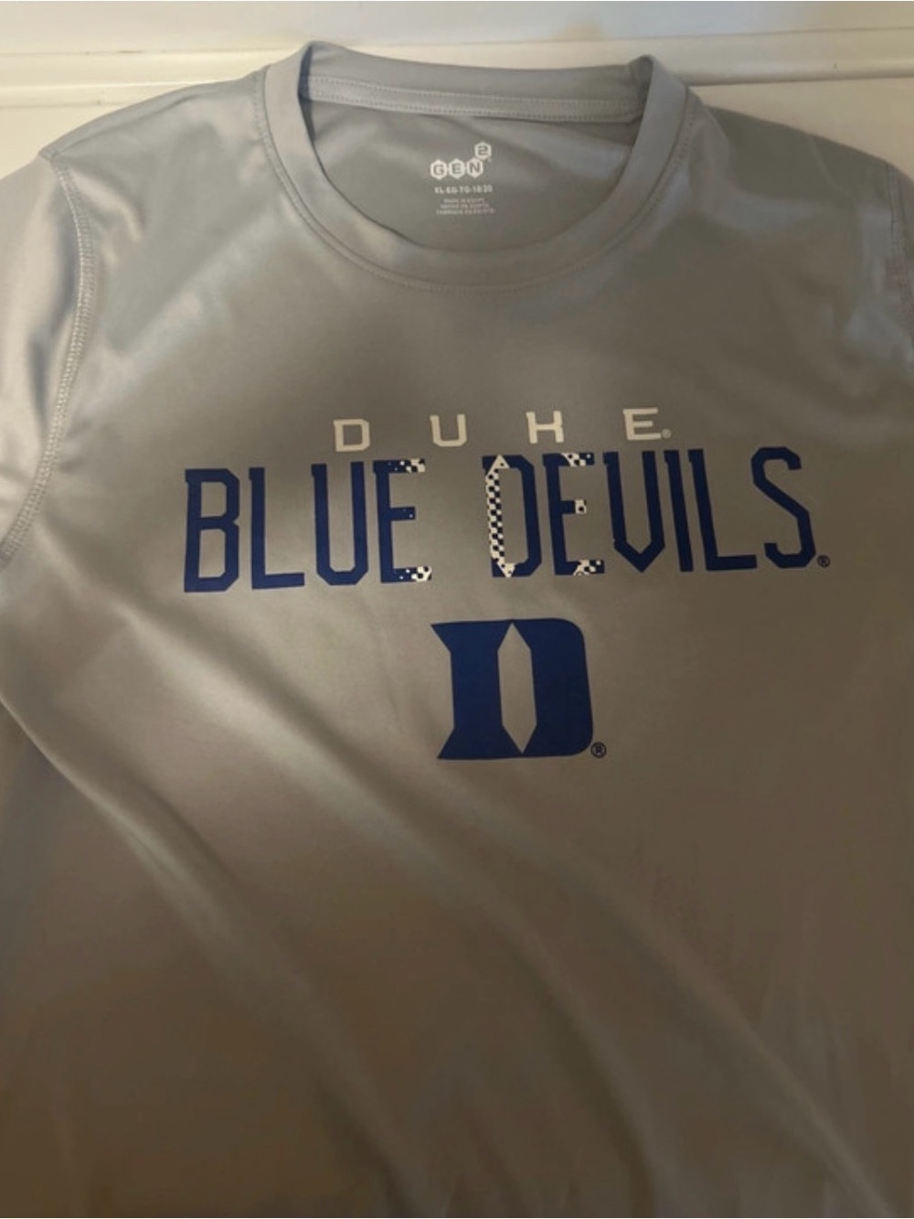 Duke Blue Devils Youth Grey Performance Tee
